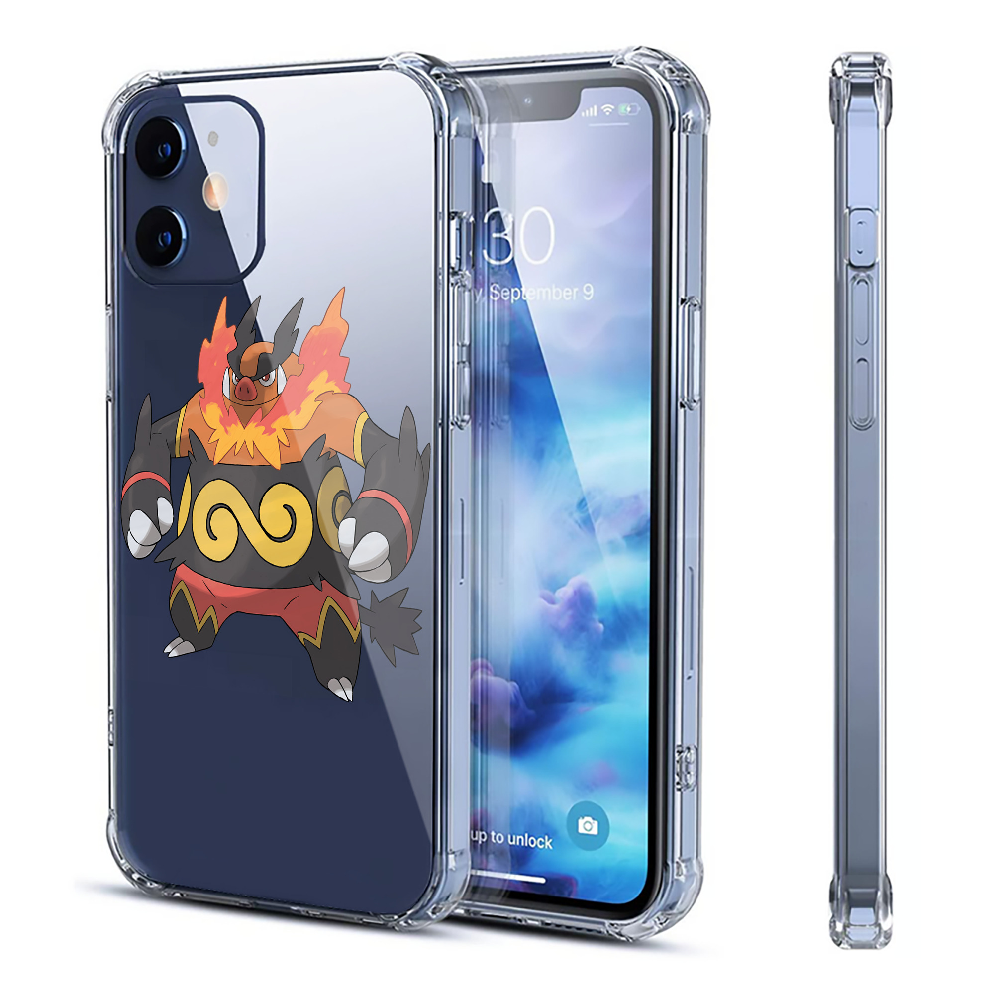 （画像用） ポケットモンスター Pokémon 【iPhone 12シリーズ対応】透明スマホケース（クリアソフトケース）